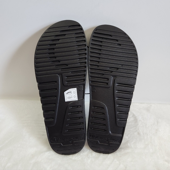 CHAMPION Authentic Athletic Wear Takeover Women's Black Slide Sandals Size 8 - Picture 11 of 15